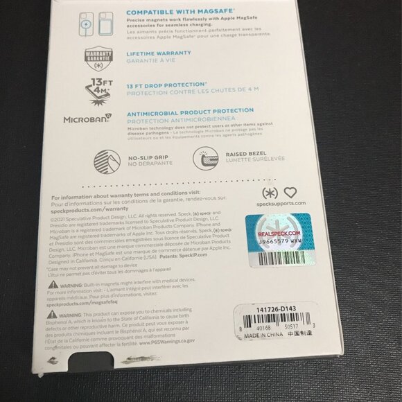 Speck Presidio 2 Grip Case w/ Magsafe iPhone 13 Pro 6.1" Large Camera - Black - Picture 5 of 6